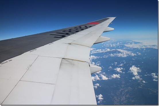 飛行機でのカメラ撮影　上空