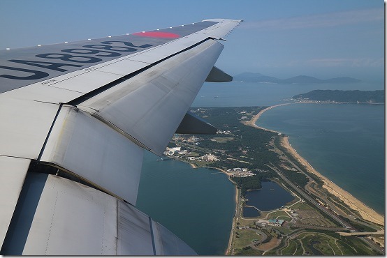 飛行機でのカメラ撮影　着陸態勢