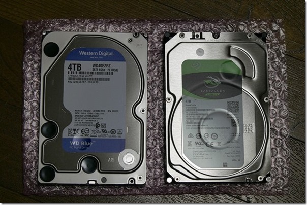 WD/Seagateの4TB,HDD