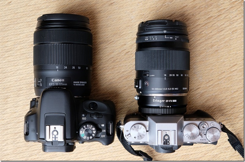 FUJIFILM,X-T20とEOSS,KISS,X7を比較