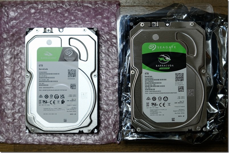 バックアップ用HDD,Seagate,4TBから6TBへ交換