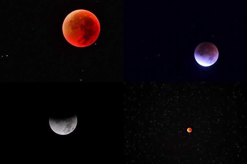 皆既月食 赤い月と青い月(ターコイズフリンジ)の撮影方法【設定・使用レンズ】